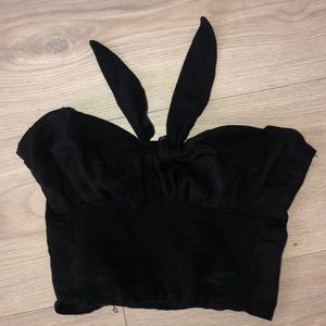 BRANDY MELVILLE black tie tube top